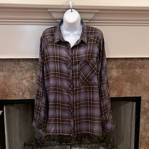 “All Squared Away Flannel Top”